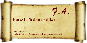 Feszl Antonietta névjegykártya